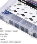 Crazy Versatile 1550 Pieces Dupont Connector Kit With 2.54mm Pitch in clear storage case, wire-to-wire connectors visible