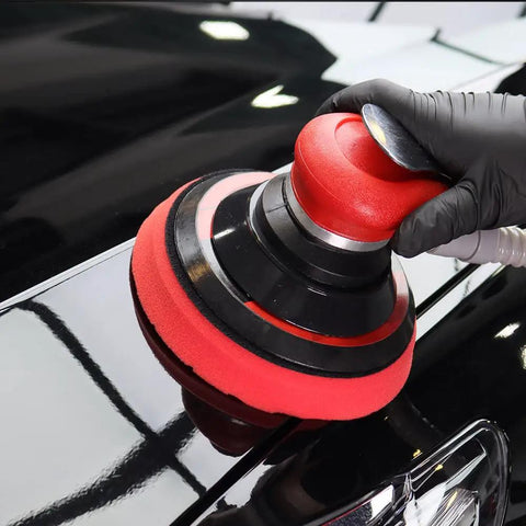 Pro Grade Pneumatic Random Orbital Sander 5 Inch And 6 Inch Palm Tool polishing black surface