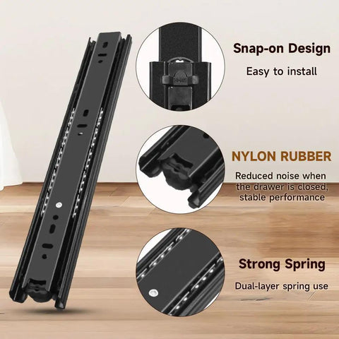 Heavy Duty 18 Inch Full Extension Drawer Slides With Ball Bearing Smooth Glide Built To Haul 100 Lb Loads No Sag Bracket