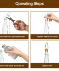 Steps for using Fiberglass Replacement Wicks For Tiki Torches And Oil Lamps No Fuss Long Lasting Durable Wicks Eco Friendly 10 Pack Bottle Lamp Wick