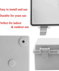 Tough As Nails Heavy Duty ABS Plastic Junction Box IP65 Waterproof Dustproof Outdoor Electrical Enclosure 6.7x8.7x4.3 Inches For Harsh Weather Projects And DIY Wiring Kits, lid and latch