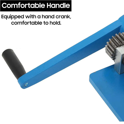 Hand crank of Heavy Duty Sheet Metal Bead Roller With 18 Inch Throat Depth And Included 4 6 7.5 mm Round Bead Dies Plus 1.5 3 6 mm Step Dies