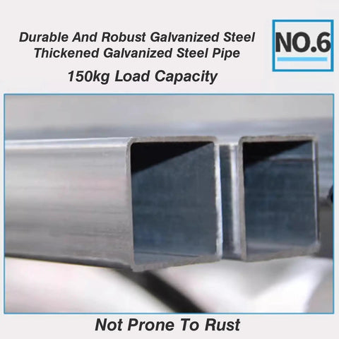Heavy Duty Tabletop Bubble Wrap Dispenser Adjustable Shipping Station Stand For Moving And Packing Thick Foam Roll Rack Handles Up To 48 Inches close-up of galvanized steel pipe with load capacity details