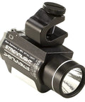 Vantage 140 Lumen Hands Free Helmet Light With Rear Safety LED for secure helmet mounting, close view of light mechanism.