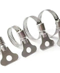 16Pc 304 Stainless Steel Hose Clamps Set With Adjustable Thumb Screw Key Type Clamps In Sizes 6 To 12mm, 13 To 19mm, 19 To 29mm, 21 To 44mm Handy For DIY Projects, Plumbing, Automotive And Mechanical Fixes