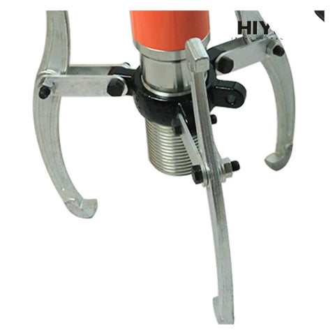 Close-up of the Heavy Duty Hydraulic Three Jaw Bearing Puller Bad Boy showing grip and adjustment features for mechanics.