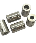 Five Piece 6mm To 8mm Bore Rigid Shaft Coupling Set Beefy Steel Motor Shaft Coupler Adapters With Screws For CNC Machines