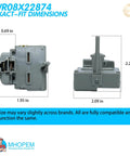 Drop In Refrigerator Relay And Overload Start Kit For GE Hotpoint RCA Kenmore Fridges Replaces AP5970731 4454642 PS11701228 dimensions