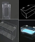 Self Adhesive Transparent Acrylic Hinge Set 12 Pcs 35x25 mm Mini Folding Hinges used on clear display cases and organizers