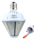 80W LED Corn Light Bulb With Removable E26 And E39 Base, Beefy 10400 Lumens, 5000K Daylight, shown with additional socket.