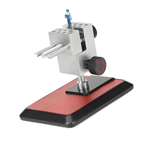 All Purpose Adjustable Stainless Steel Tool Vise Clamp For Home Shop And Workshop Rock Solid Hold Across Different Machines DIY Friendly Heavy Duty Universal Fit Quick Secure Clamping For Tools, close-up on base