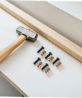 50Pc Wood Threaded Insert Nut Kit With Hex Bolts For Diy Furniture Assembly Includes 2 Wrenches And 1 Drill Bit Metal Screw Connectors
