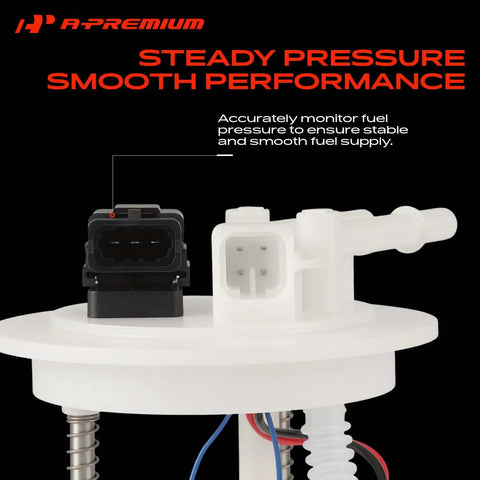 Heavy Duty High Flow Electric Fuel Pump Module Assembly With Pressure Sensor For Saturn L100 L200 L300 LW200 top view with connectors