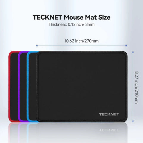 Ultra Smooth Gaming Mouse Pad With Dope Anti Fray Stitching Waterproof Surface And Non Slip Rubber Base Stitched Edges Works With Laser And Optical Mice Perfect For Laptop Setups, showing various colors and precise measurements.