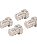 Stainless Steel Bench Dogs 20mm Set Of 4 for workbench clamping and precise positioning, visible steel surface for woodworkers