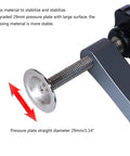 Goat Grade Bench Clamps Set For Woodworking Crews Adjustable Quick Release Dog Hole Tabletop Vise Grip Heavy Duty Pressure Block Up To Seventy Millimeter Setup Sick For Carving Chiseling And Sanding Projects showing 29mm pressure plate and screw detail