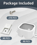 Mounting Brackets Kit For Govee Outdoor Lights Pro, 90 Light Clips And Tape Screw Clips Set components displayed
