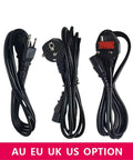Power cable options for 3 Axis Digital Readout Panel With Color LCD Display for Milling Lathe And Grinder, AU EU UK US plugs.
