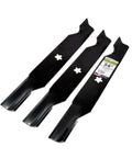 Three Blade Set For 54 Inch Mower Deck Fits Craftsman Husqvarna Poulan Replaces OEM 187256 And 532187256
