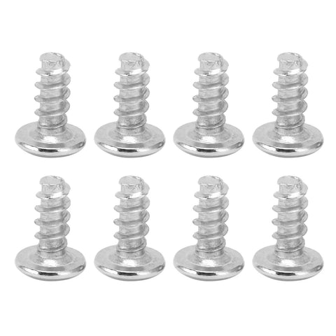 Eight silver metal screws for Tough As Nails Outdoor Junction Box With Transparent Cover And Buckle IP66 Weatherproof ABS Enclosure.