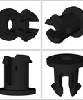 Kohler Engine Linkage Retaining Bushing Replacement 2515808S 25 158 08 S 6 Pack Black Aftermarket Durable Part For A Smooth No Fuss Motion In Small Engine Systems, black rubber bushing close-up