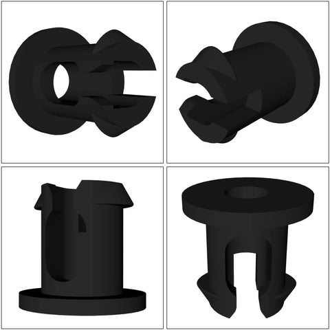 Kohler Engine Linkage Retaining Bushing Replacement 2515808S 25 158 08 S 6 Pack Black Aftermarket Durable Part For A Smooth No Fuss Motion In Small Engine Systems, black rubber bushing close-up