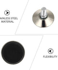 Adjustable Swivel Furniture Leveling Feet Set For Tables And Workbenches, Heavy Duty Stainless Steel And Plastic, Floor Protection Silver Legs, No Sweat Leveling And Glide, 10 Pack, stainless steel base and black pad