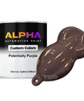 Watch Heads Turn When You Roll Out With This Potentially Purple Automotive Basecoat Paint Gallon Ready To Spray Mixed With Medium Reducer For A Dope Hot Rod Style Finish That Stands Out - Gallon can and color sample.