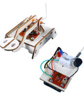Hands On Telegraph Model Kit For Kids And Students, Fun Wood Craft DIY Science Experiment, showing transmitter and receiver components.