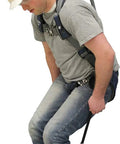 Worker using Suspension Trauma Safety Strap For Harnesses, 1 Pair Pack in action, demonstrating quick relief and fall protection gear.