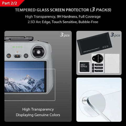 2 In 1 Anti Glare Sun Hood Shield And Screen Protector Kit For RC 2 Remote And DJI Mini 5 Pro Avata 360 Mini 4 Pro