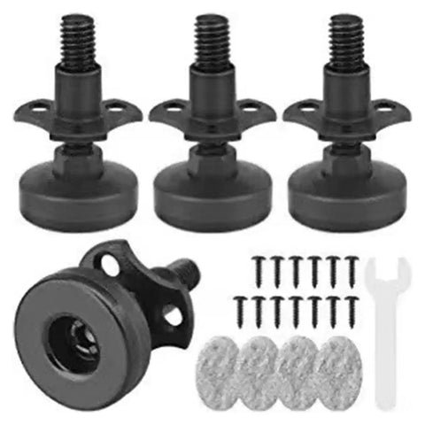 8 Piece Adjustable Leveling Feet For Furniture Legs Table And Chair Levelers With T Nut Set Heavy Duty Steel Construction Visible
