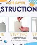 Instruction steps for using Vertical Blind Repair Clips With Curved Vane Saver For Window Blinds No Fuss Tabs Fix Replacement Slats
