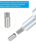Front view of stainless steel thread reducing nuts M5×0.8 to M3×0.5, set of 10