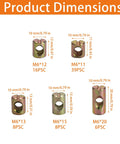 Dimensions of M6 barrel nuts, 77-piece set for Durable M6 Barrel Nut Set With Cross Dowel Joint Nuts For Furniture Repair.