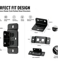 Beefy Heavy Duty Corner Brackets Set with Quick Fitting L Shape Furniture Joint Braces Black 20 Pieces Precision Design
