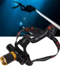Lit 5000LM LED Rechargeable Headlamp For Scuba Diving With 5 Lighting Modes IPX8 Waterproof Up To 100m Head Torch