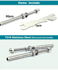 3 16 Inch T316 Stainless Steel Stud Tensioner Cable Railing Hardware Set For Wood And Metal Posts Indoor Outdoor Use showing contents