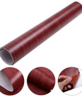 Peel And Stick Wood Grain Wallpaper Roll For Kitchen Cabinets And Counters Waterproof Removable Self Adhesive Backsplash Sticker in a roll.