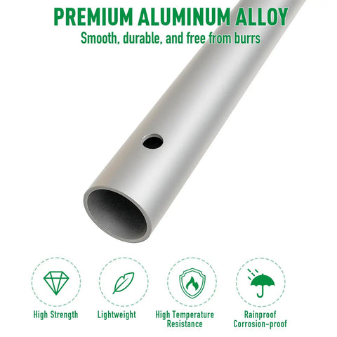 Premium aluminum alloy tube for 36 Inch Aluminum Garden Rake With 76 Inch Long Handle And 37 Tines, durable and weather-resistant.