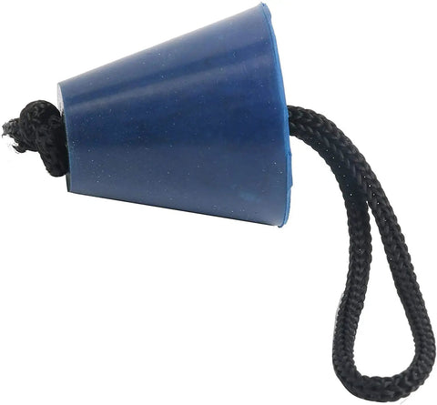 Cadet blue silicone plug with lanyard from Eight Piece Universal Kayak Scupper Plug Kit With Silicone Plugs For Drain Holes Stoppers And Lanyard