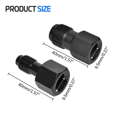 Two black metal oxygen sensor thread chasers with M18x1.5mm and M12x1.25mm threads, 3/8 drive