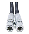 Heavy Duty Fuel Return Line Kit For 94 To 98 Ford E Series And F Super Duty Diesel Trucks Perfect Swap For Your Rig Without Breaking The Bank Or Losing Performance On The Road Out Here Today, pair of black fuel lines with metal fittings