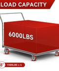 Heavy Duty Eight By Two Inch Industrial Casters Polyurethane And Steel Wheels Six Thousand Pound Capacity Built Tough For Shop Carts And Utility Dollies Rolls Easy No Sweat Swivel Lock Brakes Pack Of Four with red cart and wheels