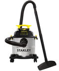 Beast Of A 5 Gallon Wet Dry Shop Vacuum With 4 Peak HP Motor Stainless Steel Tank Portable Vac Silver And Yellow