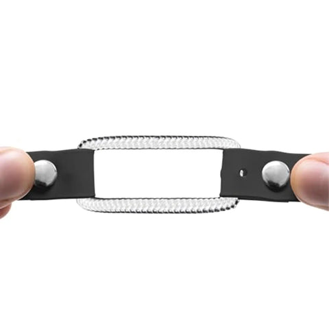 Close-up of One Inch Quick Snap Bungee Dog Collar Strap For FE 580 ET 800 The Boss And UL 1200 Receivers, Biothane material.