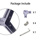 12 Sets 2020 Aluminum Extrusion Hardware Kit With 3 Way Brackets And Screws Includes 50 Pcs Set Screws And Wrench Silver Finish