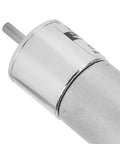 Close-up of Super Duper High Torque Dc Gear Motor Micro Low Speed 24v Permanent Magnet with copper coil for DIY projects.