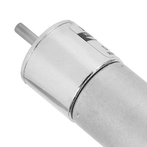 Close-up of Super Duper High Torque Dc Gear Motor Micro Low Speed 24v Permanent Magnet with copper coil for DIY projects.