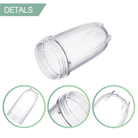 Two Piece 16oz Cup And Cross Blade Blender Replacement Parts For 250W Bullet Style Blenders MB1001 Series Great For Smoothies Frozen Drinks And Creamy Mixes